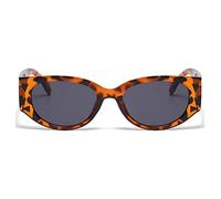 EQNSMDTGZ Occhiali da Sole da Donna Occhiali da sole retrò con lettere stampate, tendenza ovale Personalizzato Vintage(Leopard)