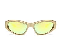 EQNSMDTGZ Occhiali da Sole da Donna Occhiali da sole retrò strada hip hop alla moda Personalizzato Vintage(Gold)