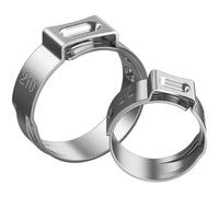 EQQHJL Fascette Jubilee, Fascette String Tubo Fascette stringitubo a Un Orecchio in Acciaio Inossidabile 304, Fascette SS304, Fascette stringitubo a Un Orecchio Senza gradini,(12.8 15.3mm)