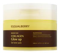 Eqqualberry Collagen Glow Up Gel, Dischetti per il viso con gel al collagene, 60 pezzi