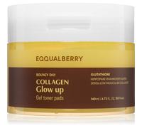 Eqqualberry Collagen Glow Up Gel, Dischetti per il viso con gel al collagene, 60 pezzi