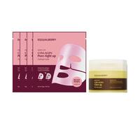 EQQUALBERRY - Collagen Hydrogel Glow Up Mask (4ea) X Glow Up Gel Toner Pads - 140ml/60pads (1ea) Set