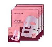 EQQUALBERRY Collagen Pore-Tight Up Mask - PDRN & Low Molecular Collagen for Pore Minimizing and Firming | Korean Collagen Face Mask for Glass Skin | Glow House Used, 4 fogli, 30 g