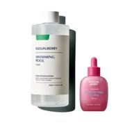 EQQUALBERRY - Swimming Pool Daily Facial Toner - 300ml (1ea) + NAD+ Peptide Boosting Serum - 30ml (1ea) Set