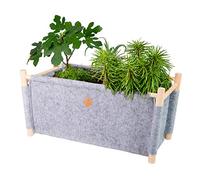 EQUA Home - Contenitore per Sandbox da Giardino Realizzato a Mano, 68 x 35 x 32 cm, Colore: Grigio