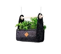 EQUA Home Swing-Vaso da Giardino, Fatto a Mano, Colore: Nero, 27cm x 17cm x 14cm