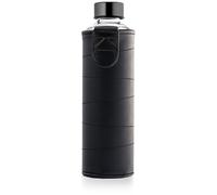 Equa Mismatch bottiglia d'acqua in vetro + involucro in similpelle colore Graphite 750 ml