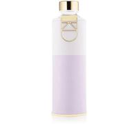 Equa Mismatch bottiglia d'acqua in vetro + involucro in similpelle colore Lila 750 ml