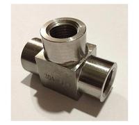 Equal 1/4" Female Threaded Tee 3 Way 304 Stainless Steel Pipe Fitting Connector Adapter Max Pressure 2.5 Mpa