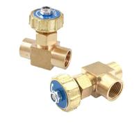 Equal 1/8" 1/4" BSP Female Straight/Elbow Brass Plug Needle Valve Pneumatic(1/8",Elbow Type)