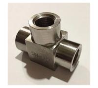 Equal 3/8" BSP Female Threaded Tee 3 Way 304 Stainless Steel Pipe Fitting Connector Adapter Max Pressure 2.5 Mpa