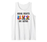 Equal Rights or I Bites Ally Cat Pride Gay Bear Mom LGBT Dog Canotta