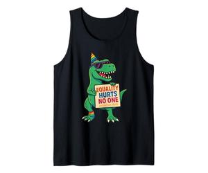 Equality Hurts No One Funny Rainbow Dinosaur LGBTQ Pride Canotta
