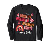 Equality Inclusion Diversity Equity Love Never Fails Teacher Maglia a Manica