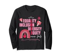 Equality Inclusion Diversity Equity Love Never Fails Teacher Maglia a Manica