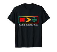 Equality Is Greater Than Division Juneteenth Afro Men Women Maglietta