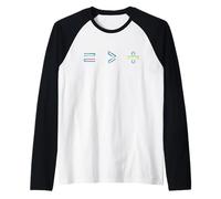 Equality is Greater Than Division Math Symbol Social Justice Maglia con Maniche Raglan