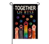 Equality Together We Rise Flag Durevole Bandiera Da Giardino Robuste Bandiere Verticale Per Prato Feste Balcone 30X45Cm