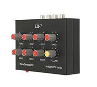 Equalizzatore a 7 Bande, Ingresso Uscita, Regolazione dei Bassi Alti 12dB, Equalizzatore Digitale a Due Canali, Interfaccia da 3,5 Mm, per Registrazione, Streaming, Podcasting