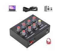 Equalizzatore a 7 Bande, Uscita Ingresso, Regolazione dei Bassi Alti da 12 Db, Equalizzatore Digitale a Doppio Canale con compatibilità Cuffie e Interfaccia da 3,5 Mm,