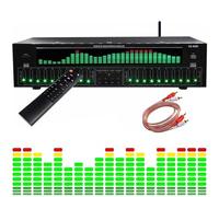 Equalizzatore audio a 31 bande, equalizzatore grafico stereo EQ8000, Bluetooth 5.4, con riduzione del rumore, doppia sintonizzazione indipendente a 10 segmenti, per palco, concerti, studio di