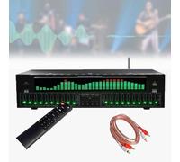 Equalizzatore audio digitale professionale a 31 bande, doppia sintonizzazione senza perdita di banda a 10 bande, Bluetooth 5.4, decodifica coassiale ottica, 12 modalità ritmiche, telecomando per uso