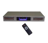 Equalizzatore audio grafico digitale con telecomando, display a spettro LED, Bluetooth integrato e USB per registrazione in studio