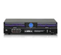 Equalizzatore audio HiFi a 22 bande, EQ grafico stereo con controlli canali separati, 10 effetti preimpostati, 12 bande regolabili, riduzione automatica del rumore