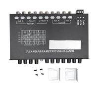 Equalizzatore audio per auto a 7 bande, regolabile 50Hz 12kHz Selettore ingresso CD AUX 6 canali Uscita sub anteriore posteriore Controllo frequenza subwoofer DC 12V