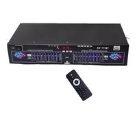 Equalizzatore audio stereo, equalizzatore grafico a 20 bande, con telecomando, regolazione bassa/media/alta, display dinamico a LED, per studio di registrazione
