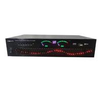 Equalizzatore di effetti stereo, controller di effetti digitali audio stereo senza perdita, equalizzatore Hi-Fi con regolazione equalizzatore, equalizzatore grafico alto/medio/basso (nero, EQ-666)