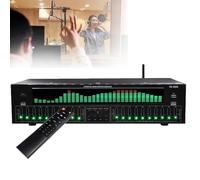 Equalizzatore digitale 31 bande, analizzatore spettro musicale, 12 modelli ritmici doppia sintonizzazione bilanciata a 10 stadi, decodifica audio digitale coassiale ottica Bluetooth 5.4, riduzione del