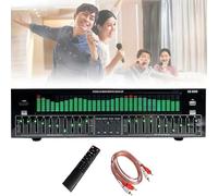 Equalizzatore digitale a 31 bande con telecomando, 12 modalità ritmiche e doppia sintonizzazione a 10 bande, risposta in frequenza 20Hz-40kHz per auto, feste, camera da letto e casa