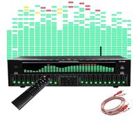 Equalizzatore digitale a 31 bande, Digital Stereo Grafica EQ Analizzatore di Spettro Musicale, 12 Patterns, 5.4 Bluetooth Digital Audio Decoding, per musicisti e appassionati di audio