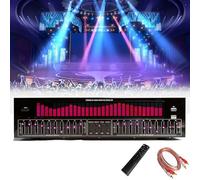 Equalizzatore digitale a 31 bande, equalizzatore grafico stereo audio con telecomando dedicato e cavo audio, 12 motivi ritmici, riduzione del rumore automatico, analizzatore di spettro musicali a LED