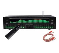 Equalizzatore digitale a 31 bande, equalizzatore grafico stereo audio digitale con riduzione del rumore, 12 modelli di ritmo e doppia sintonizzazione indipendente a 10 segmenti, equalizzatore di