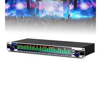 Equalizzatore EQ digitale audio grafico stereo a 31 bande con display a spettro LED, 10 effetti preimpostati, riduzione automatica del rumore, chip di elaborazione DSP per studio di registrazione