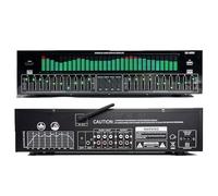 Equalizzatore EQ professionale, equalizzatore grafico stereo a 31 bande, con telecomando e cavo audio, 12 modelli ritmici, riduzione automatica del rumore, supporto riproduzione Bluetooth/U Disk