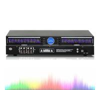 Equalizzatore grafico a 22 bande, equalizzatore grafico stereo digitale professionale con riduzione del rumore, 10 effetti preimpostati, analizzatore di spettro musicale a LED, per auto, feste, camera