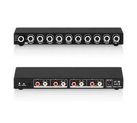 Equalizzatore grafico a 9 bande, preamplificatore equalizzatore stereo a 9 bande: processore audio equalizzatore HiFi con controlli di tono | SNR 111 dB | THD 0,001% | 2 ingressi/uscite RCA