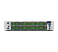 Equalizzatore grafico audio stereo a doppio canale con display a spettro LED, 10 effetti preimpostati e chip di elaborazione DSP per studio di registrazione professionale