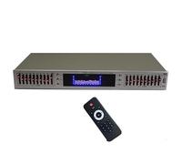 Equalizzatore Grafico Doppio 10 Bande Bluetooth Integrato Mixer Bilanciato EQ Domestico Regolazione Stereo Acuti Medi Bassi(Grey)