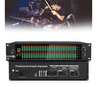 Equalizzatore grafico professionale a 2 canali, equalizzatore stereo a 31 bande con display a LED 10 effetti preimpostati e riduzione automatica del rumore regolazione indipendente bassa/media/acuta