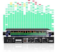 Equalizzatore grafico professionale a 2 canali, grafica stereo a 31 bande con 10 effetti preimpostati, regolazione indipendente bassa/media/alta, qualità audio HD in uscita, per studio di
