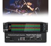 Equalizzatore grafico professionale a 31 bande - equalizzatore stereo a 2 canali con display a LED e 10 preset | Riduzione automatica del rumore + regolazione bassa/media/alta per studio domestico