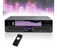 Equalizzatore grafico stereo a 20 bande, equalizzatore digitale Hi-Fi con display a LED, 15 modalità dinamiche, telecomando, riduzione del rumore per casa e studio audio