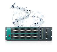 Equalizzatore grafico stereo audio digitale, equalizzatore grafico a 31 bande, equalizzatore audio stereo a doppio canale, con interfaccia XLR, riduzione del rumore, indicatore di livello