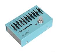 Equalizzatore multiplo a 10 bande equalizzatore per effetti a pedale per chitarra con True Bypass, adatto per basso e chitarra, ampia gamma di frequenza per un controllo dettagliato del tono