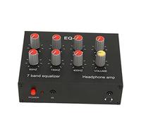 Equalizzatore per Auto a 7 Bande con Ingresso da 3,5 Mm, Stereo con Amplificatore di Potenza a 2 Canali, Uscita Ingresso , Regolazione Bassi Alti 12 DB per