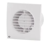 EQUATION - Ventola da bagno SLIM - Ventilatore da parete - Interruttore - con valvola antiritorno - 150 x 150 mm - Ø 100 mm - 7 m² - 72 m3/h - 8 W